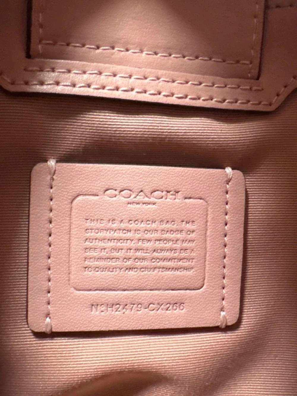 Women's Studded Dusty Rose Coach small Tote Bag- Nina bag